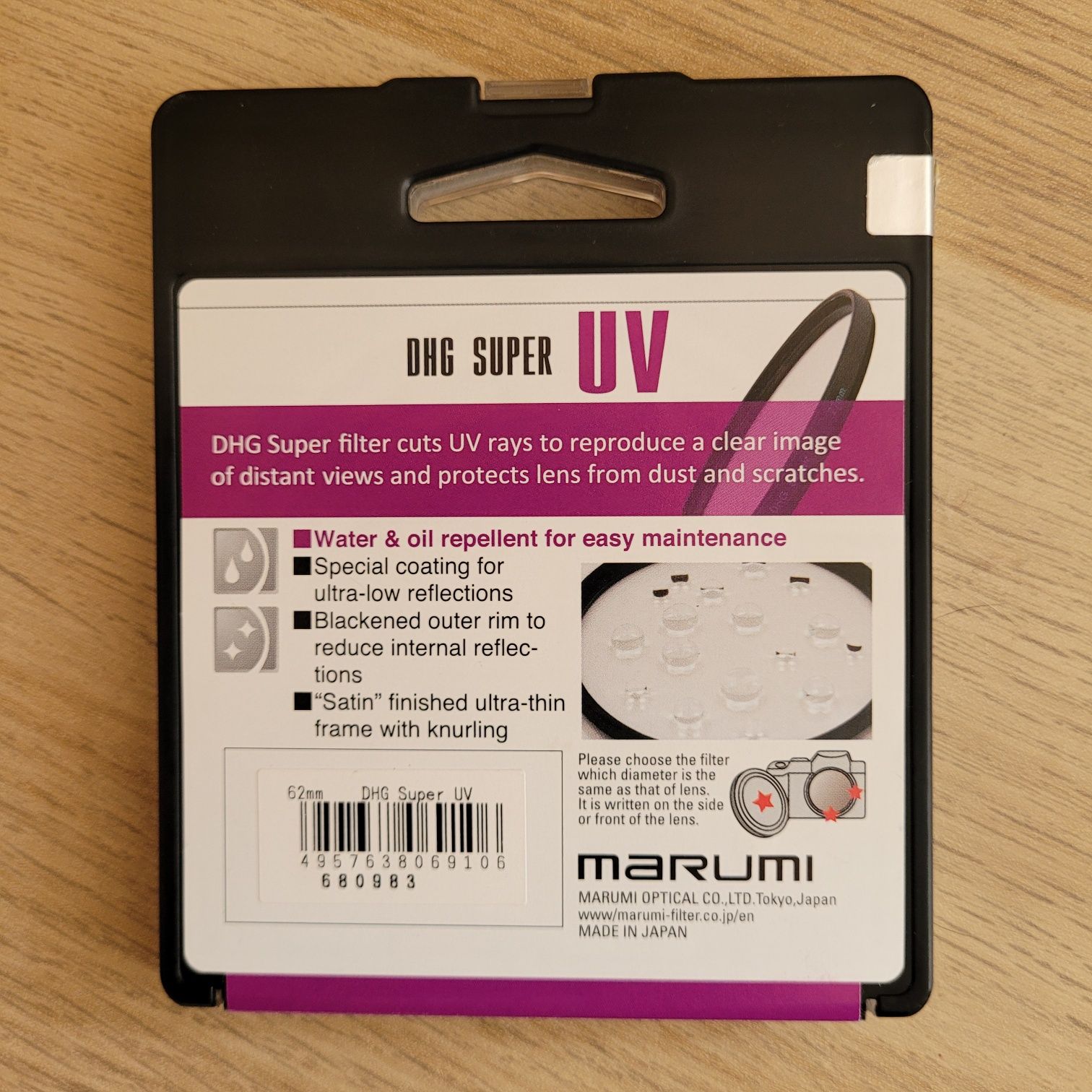 Filtr ochronny Marumi DHG Super UV 62mm