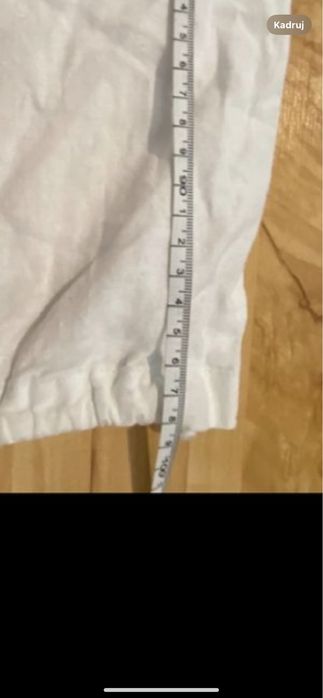 H&M mama białe długie spodnie ciążowe rozm 46 naturalny materiał