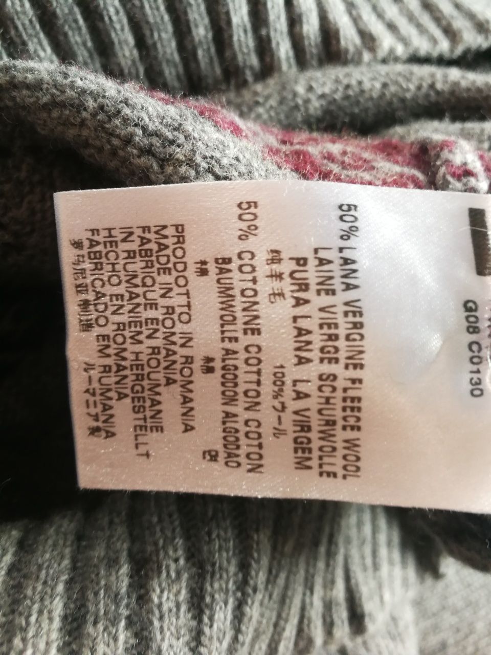 Sweter tunika firmy GAS 50%wełny 50%bawełny rozmiar XS