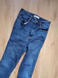 Spodnie jeansy dżinsy Zara roz. S 36 dopasowane wysoki stan high waist