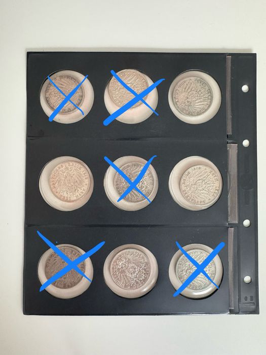 Marki Cesarstwo Niemieckie 4 srebrne monety