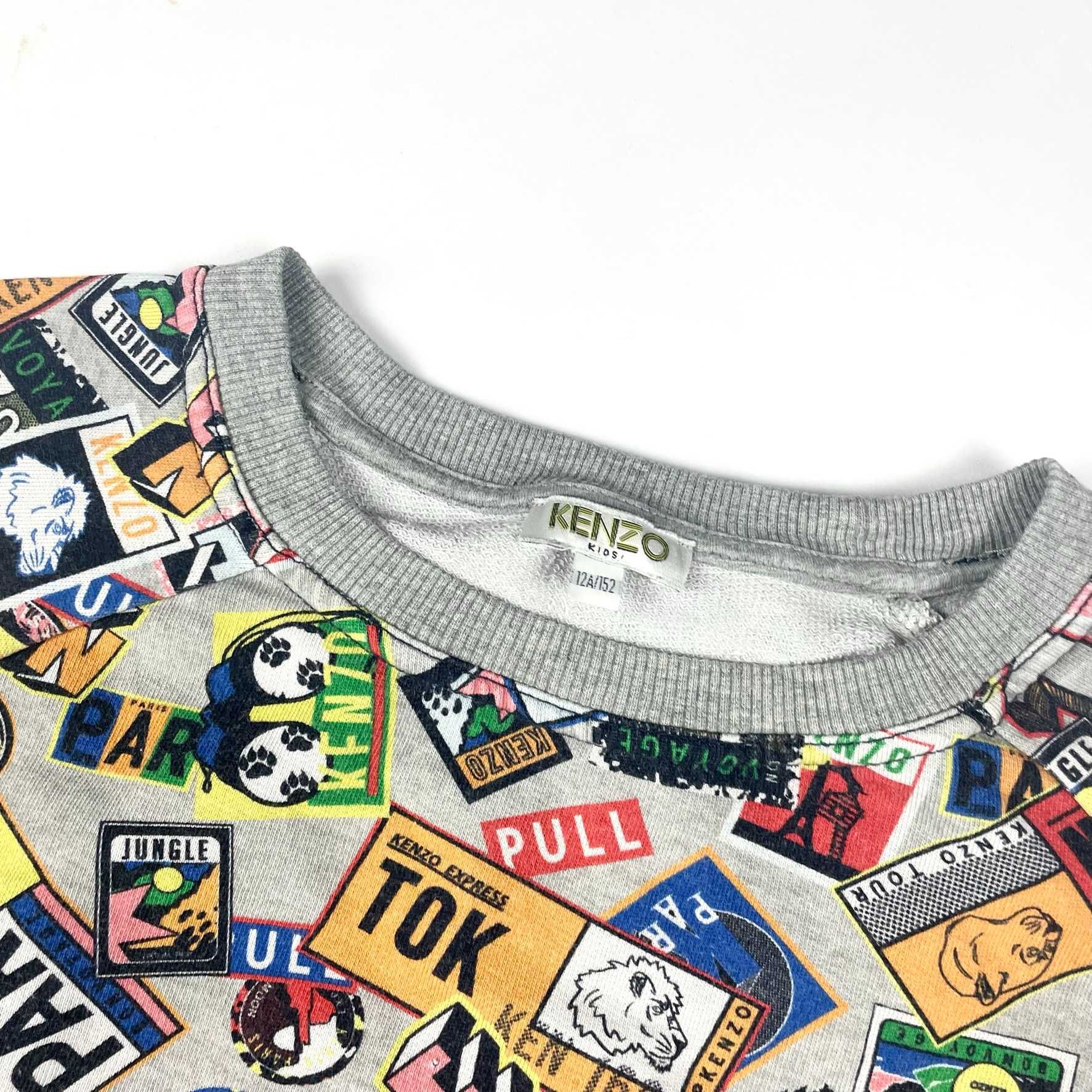 Kenzo Paris crewneck bluza z overprintem