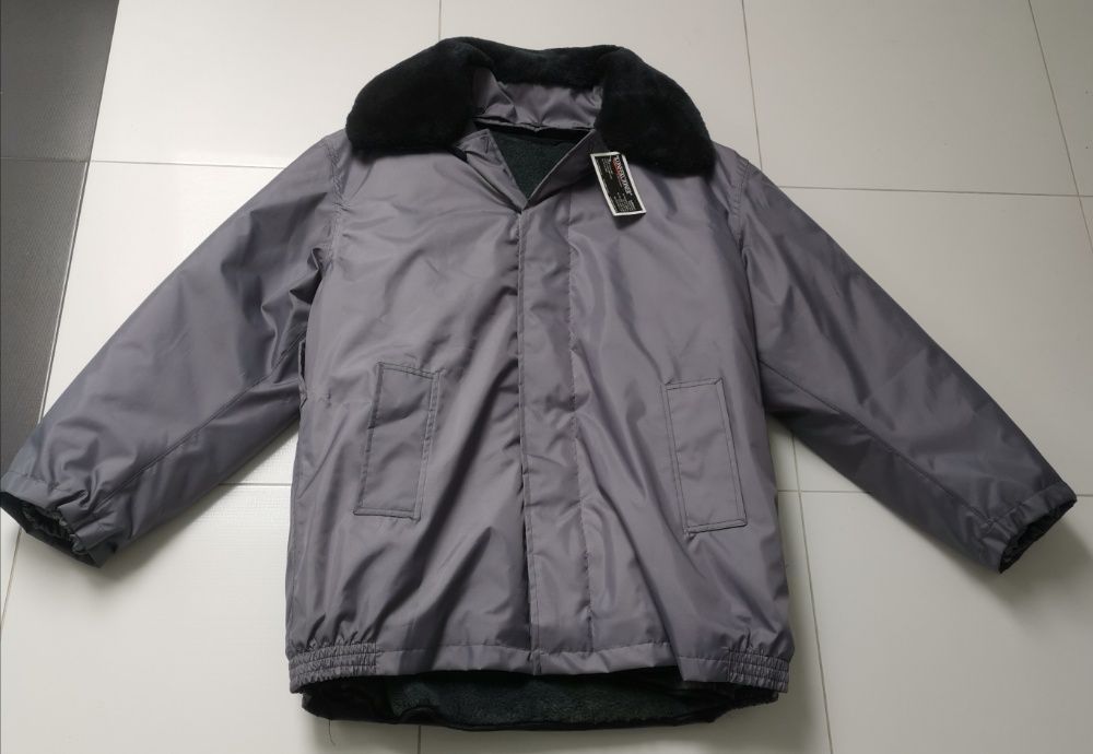 Kurtka policyjna zimowa 3/4 błękitnoszara wz. 2005 z futrzaną podpinką