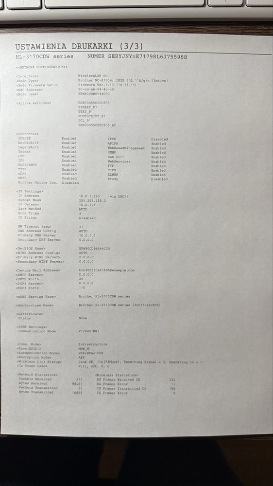 Drukarka Brother HL-3170 CDW