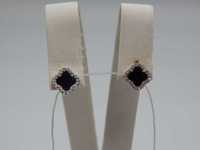 Срібні сережки-пусети У стилі Van Cleef &Arpels  925 проба