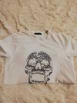 biały t-shirt Philipp Plein S M 36 38, koszulka biała Philip Plein 36