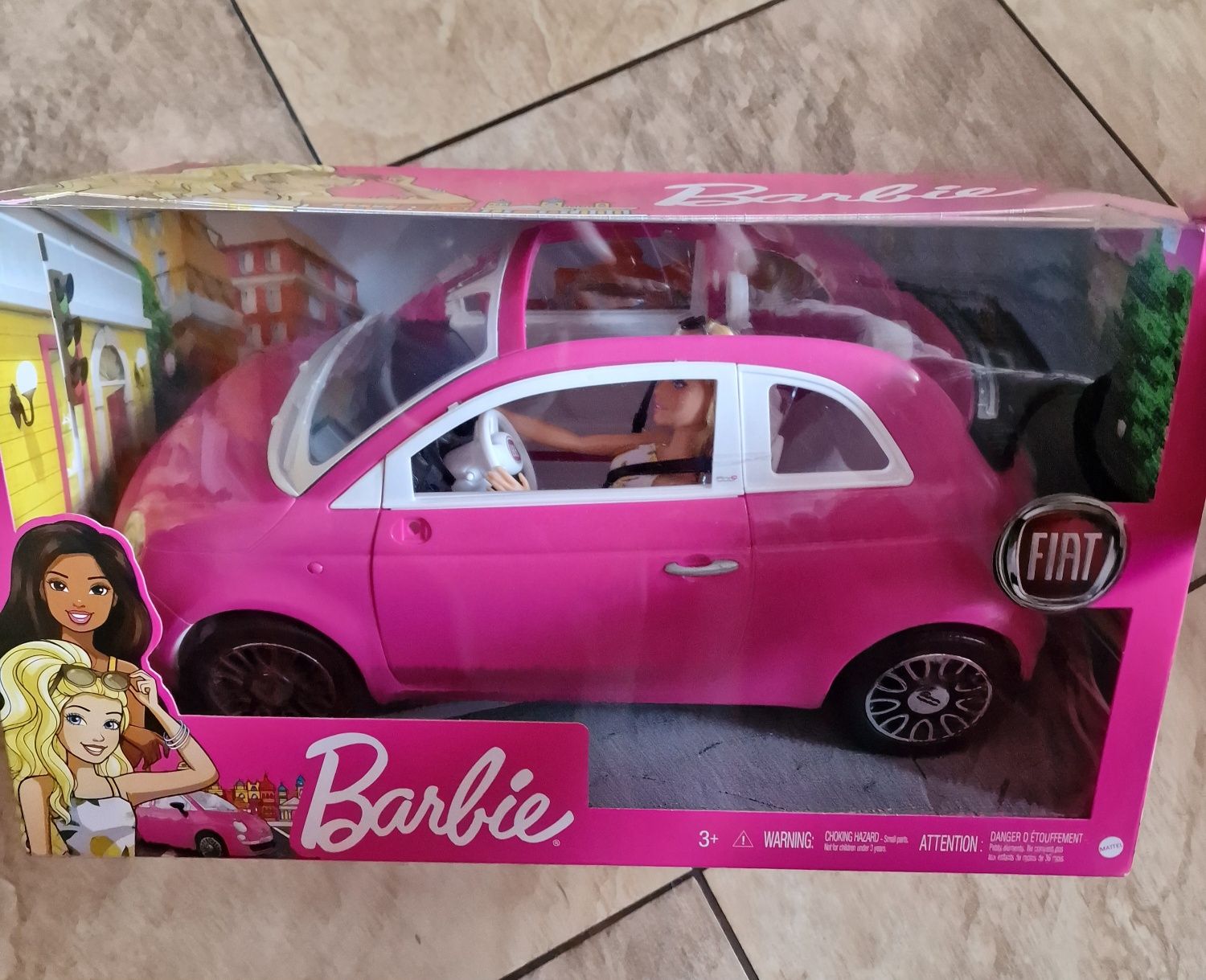 Zestaw Mattel Barbie Lalka i Fiat 500