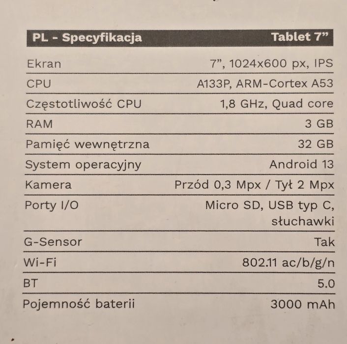 Tablet dla dziecka