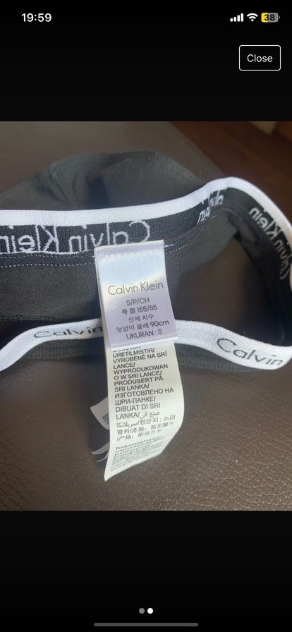 Stringi Calvin Klein nowe! czarne r.S