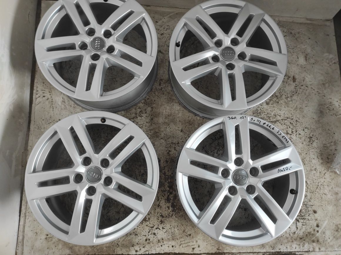 360 Felgi aluminiowe ORYGINAŁ AUDI R 17 5x112 otwór 66,6 Bardzo Ładne