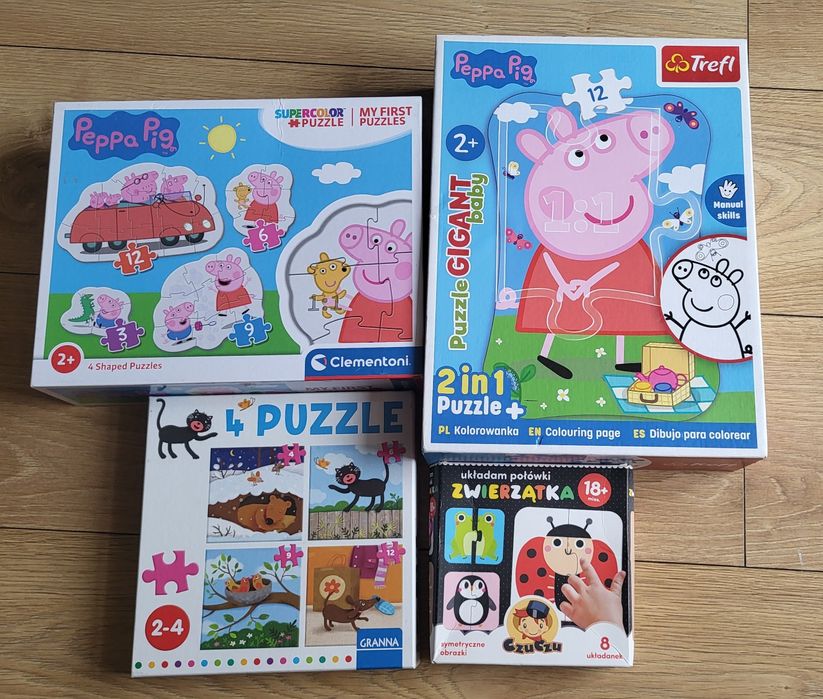 Zestaw zabawek- puzzle, sorter, helikopter