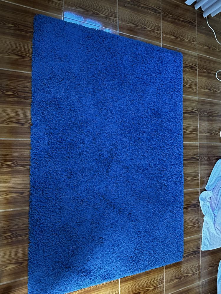 Tapete  de cor azul vivo