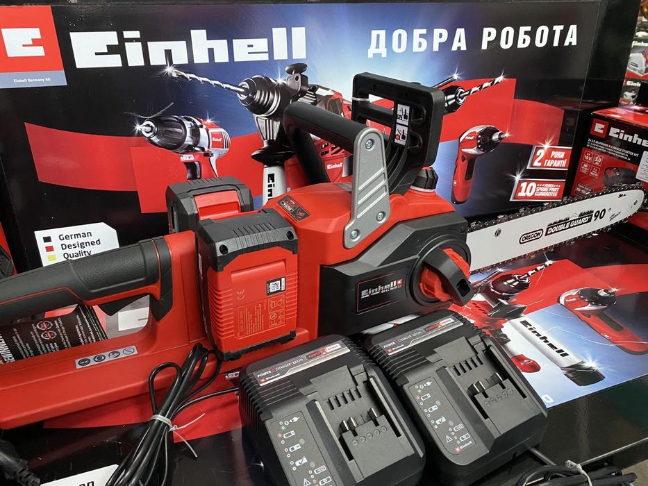 Пила цепная бесщеточная Einhell GE-LC 36/35 Li-Solo + 2 набора 4,0 Ah