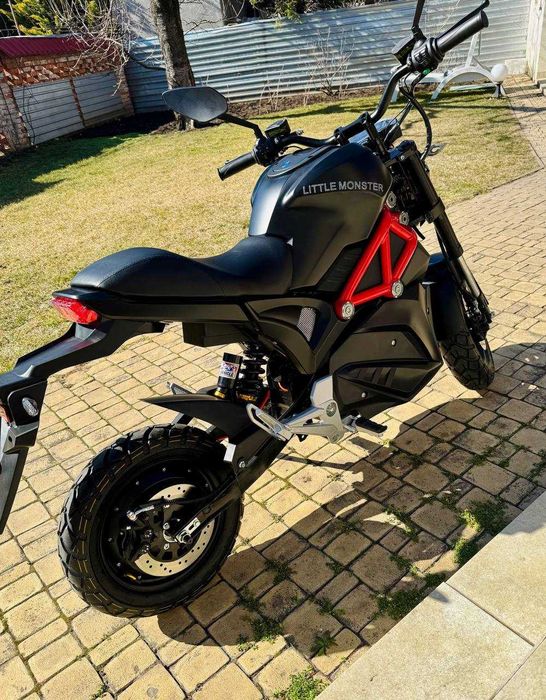 Електробайк Little Monster 2800W Spider Black 2 Чорний электромотоцикл