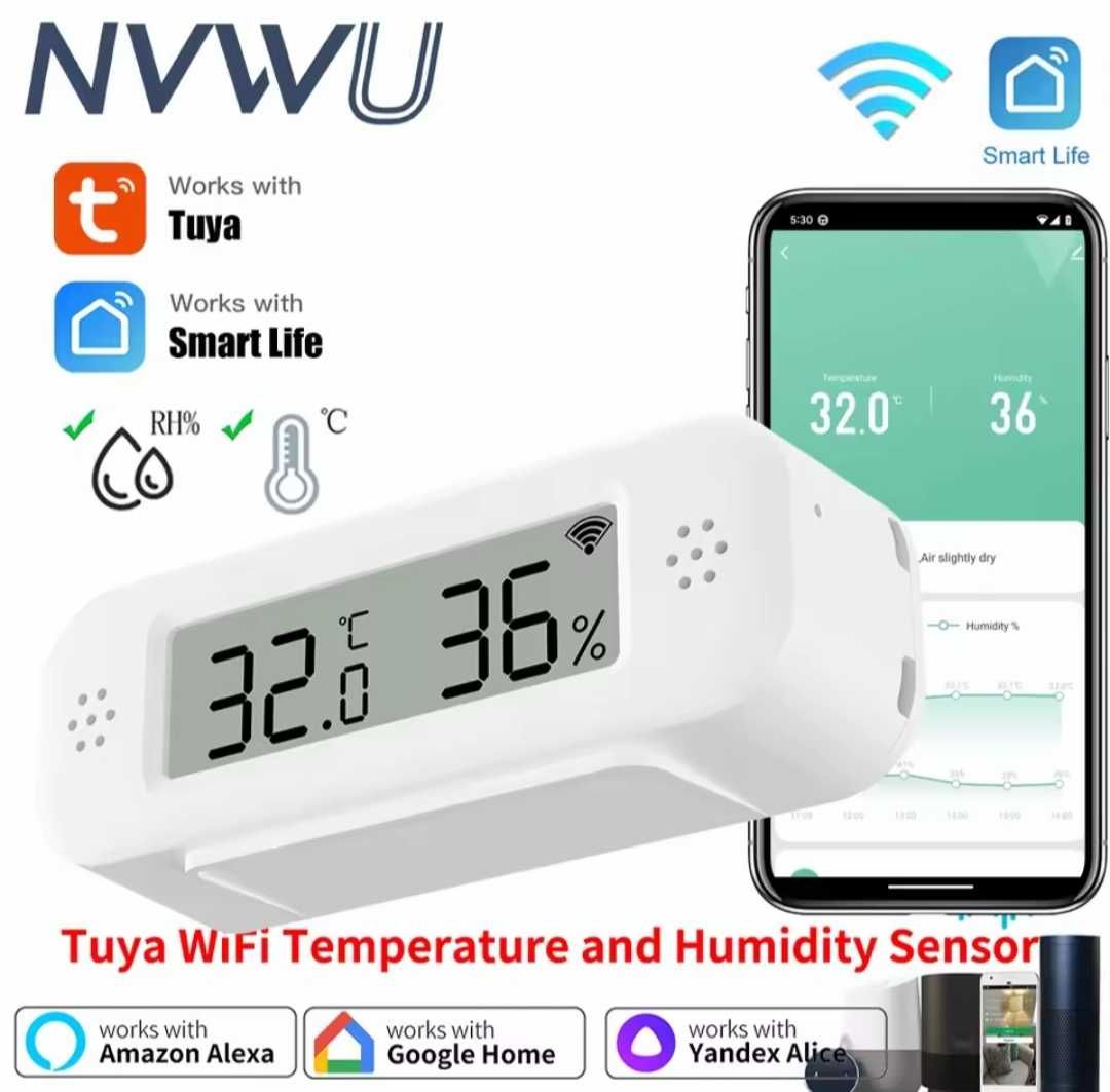 Датчик температуры влажности умного дома Tuya wifi Smart life