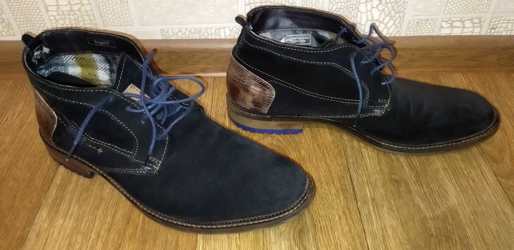Мужские ботинки Bugatti 46 р (наш 45 р)  кожа + замш