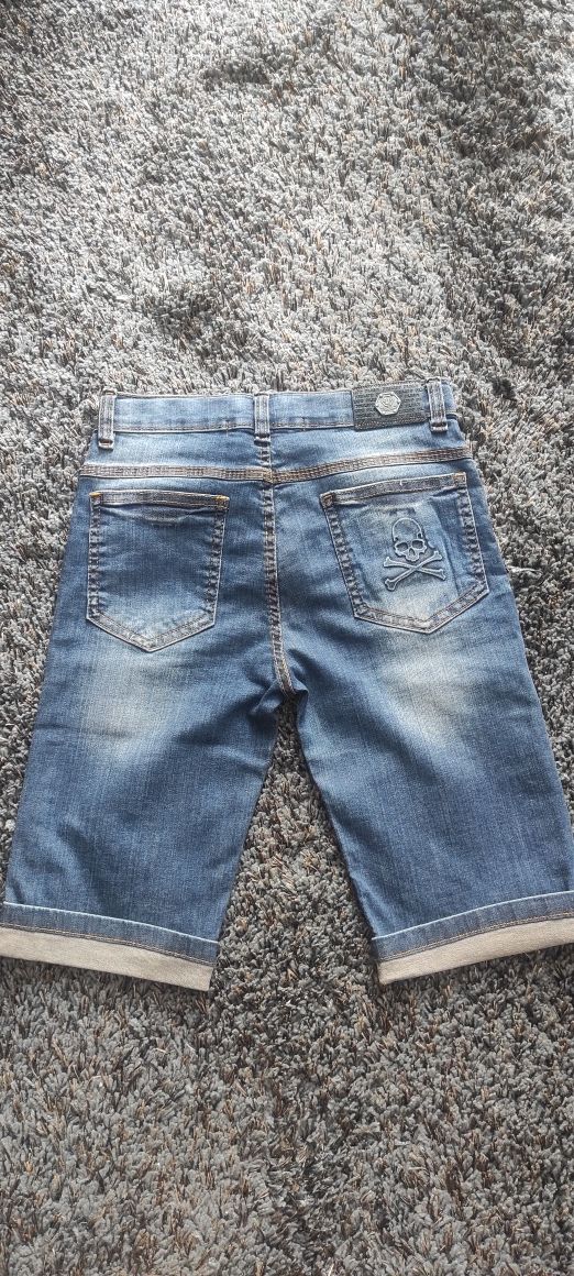 Szorty jeansowe Philipp Plein krótkie spodenki roz 8