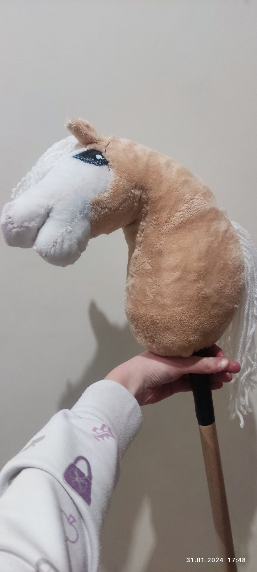 Hobby Horse koń z niebieskimi oczami