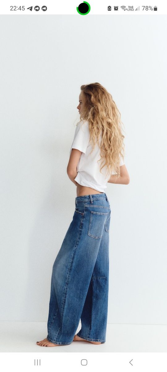 Джынсы багги zara женские