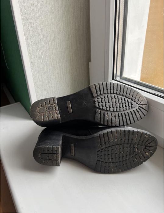 Жіночі ботильйони | черевики чорні натуральний замш та шкіра