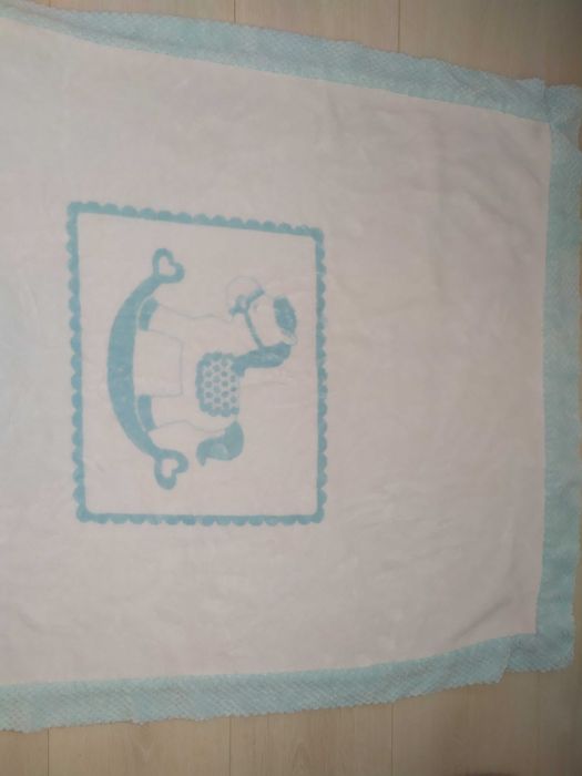 Теплий плед в'язаний, плюшевий