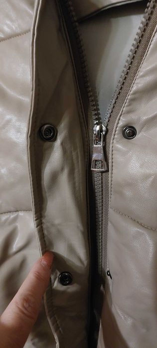 Куртка екокожа беж