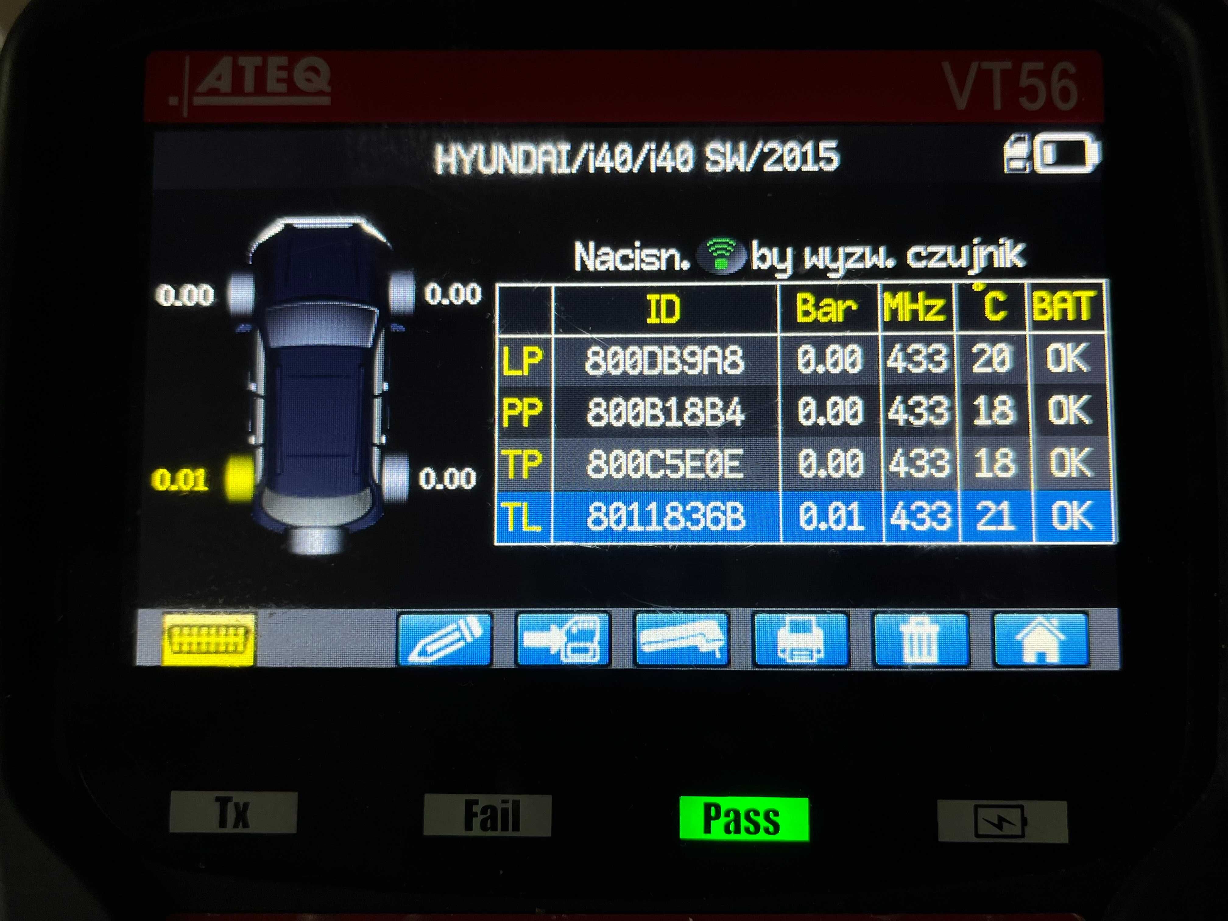 1x czujnik ciśnienia TPMS HYUNDAI i40 AZERA KIA RIO 52933-3V600