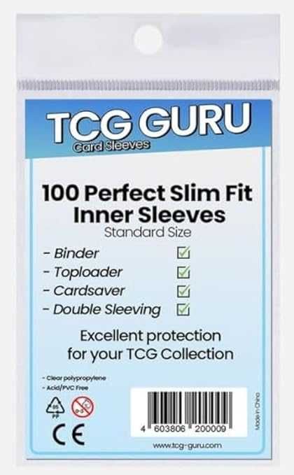 100 TCG Guru Perfect Size Sleeves 64 x 89 mm