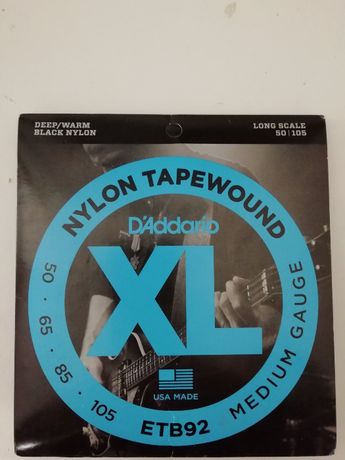 Струны для бас-гитары D'Addario ETB92 XL Nylon Tapewound Medium (50-10