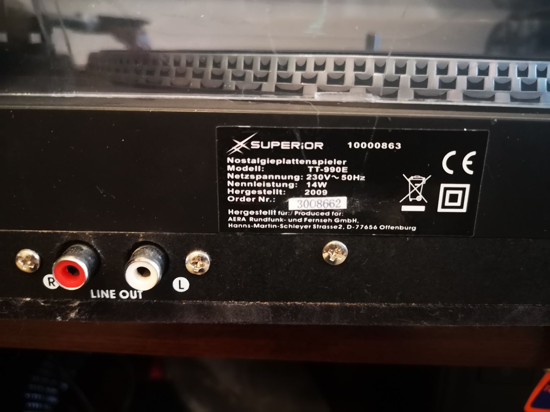 Adapter TT-990E superior nostalgieplattenspieler gramofon