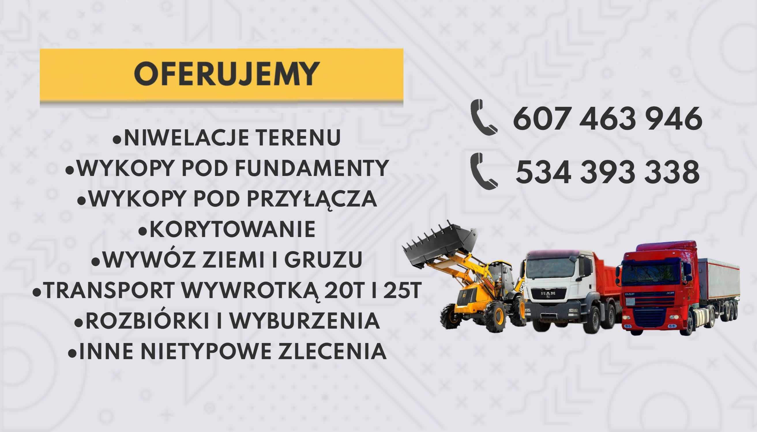koparko-ładowarką koparka jcb 3cx wywrotka terenu fundamenty Piasek