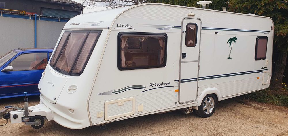 Ladna Przyczepa kempingowa 4 osobowa z sypialnia Elddis Riviera