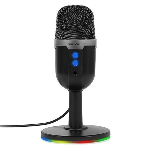 Mikrofon studyjny z podstawką BLOW LED z redukcją szumów ENC 85-054#
