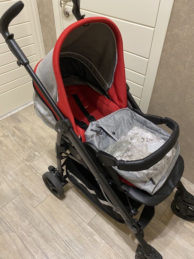 Коляска Peg-Perego Si Switch Completo F53-DX79 Червона з сірим