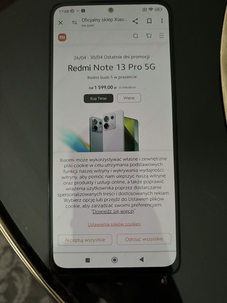 Telefon xiaomi redmi note 11 pro 5 G