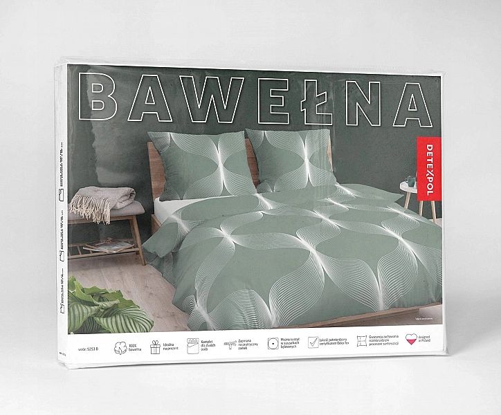 Komplet pościeli BAWEŁNIANEJ VICENZA 140x200/2 części elegancka z wzor