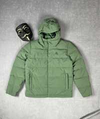 Пуховик, куртка Adidas helionic hooded down jacket green
