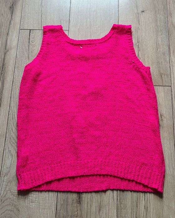 Koszulka sweterek na ramiączkach dziewczęcy ananas 152