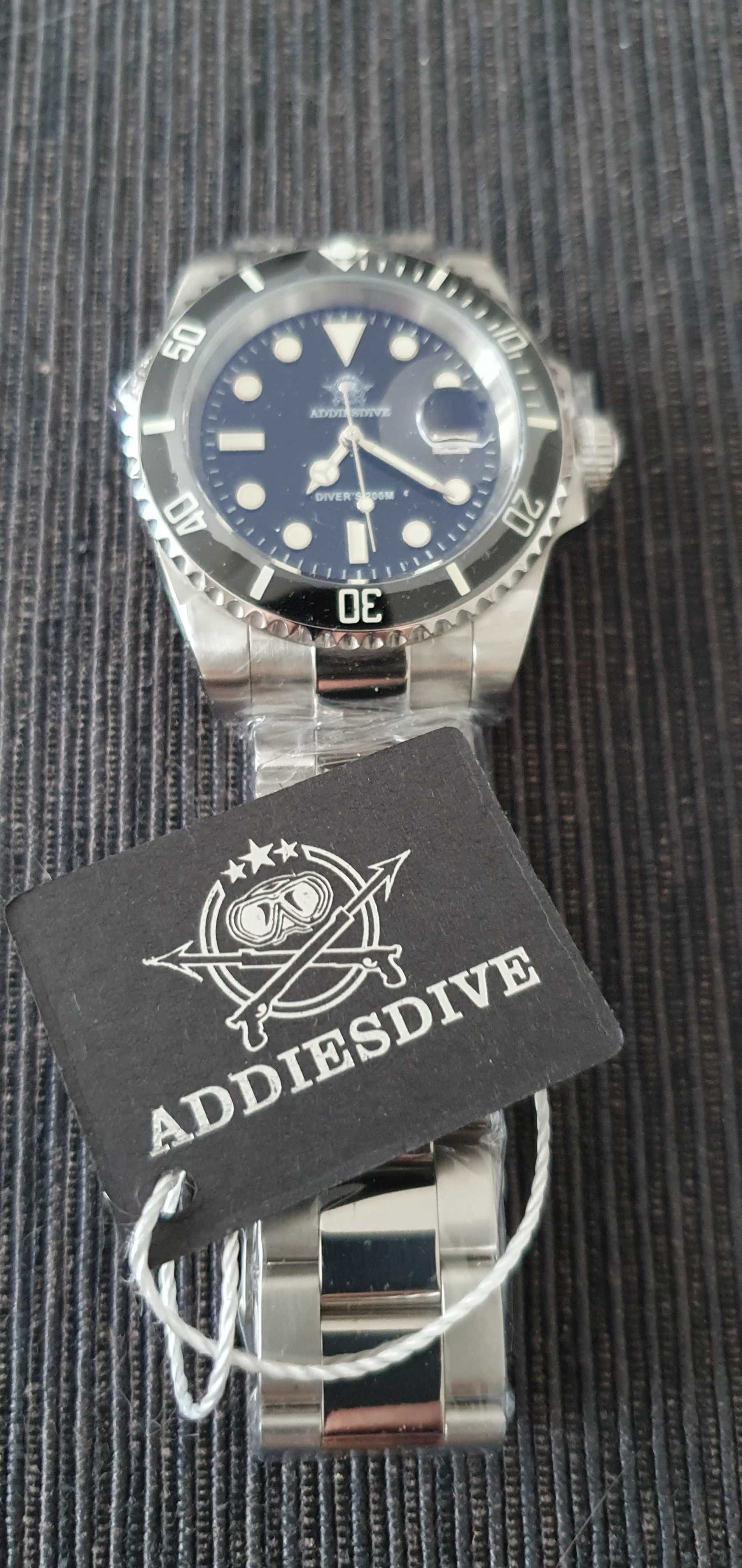 Zegarek Addiesdive diver nowy + pasek gumowy - okazja !!
