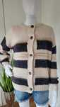 Sweter kardigan damski rozpinany ze złotą nitką S/M/L