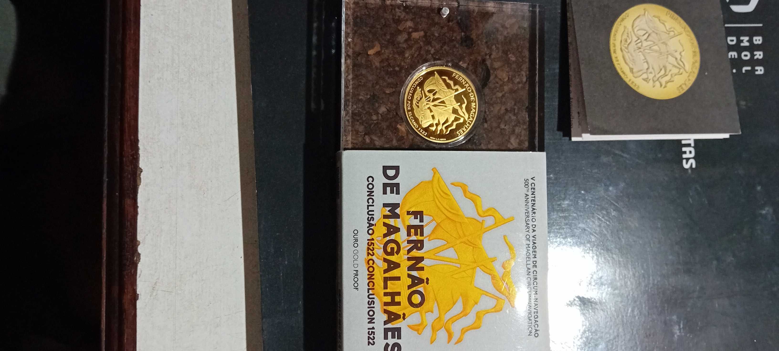 Moeda ouro 7,5 euros prof fernan Magalhães