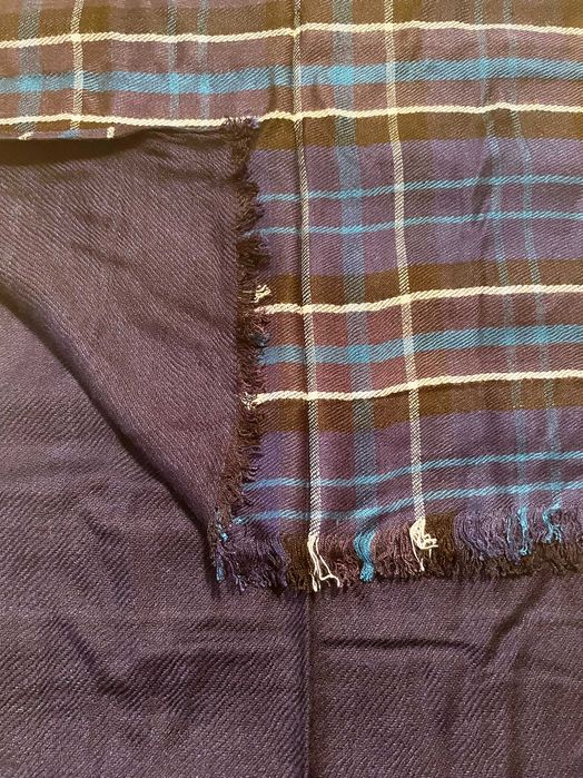 PNA Piękny Damski szal w granatową kratę