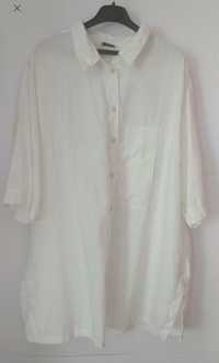 Рубашка Жіноча біла з коротким рукавом 100% льон