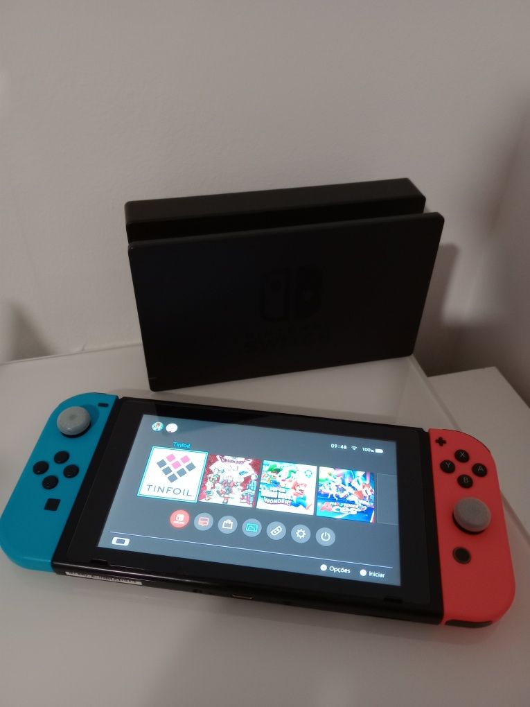 Nintendo Switch 1.0 desbloqueada com comando extra