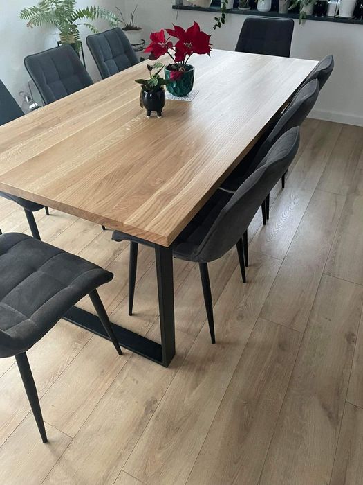 Handmade stół dębowy dąb drewniany loft na wymiar