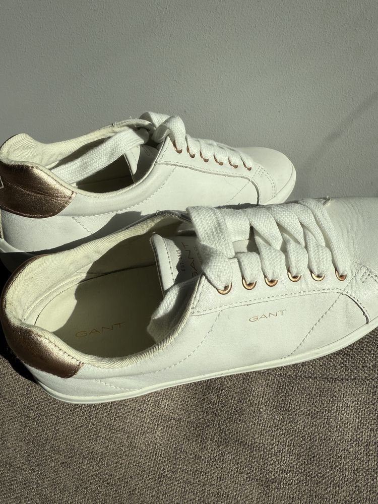 Trampki sneakersy gant biale proste skora buty