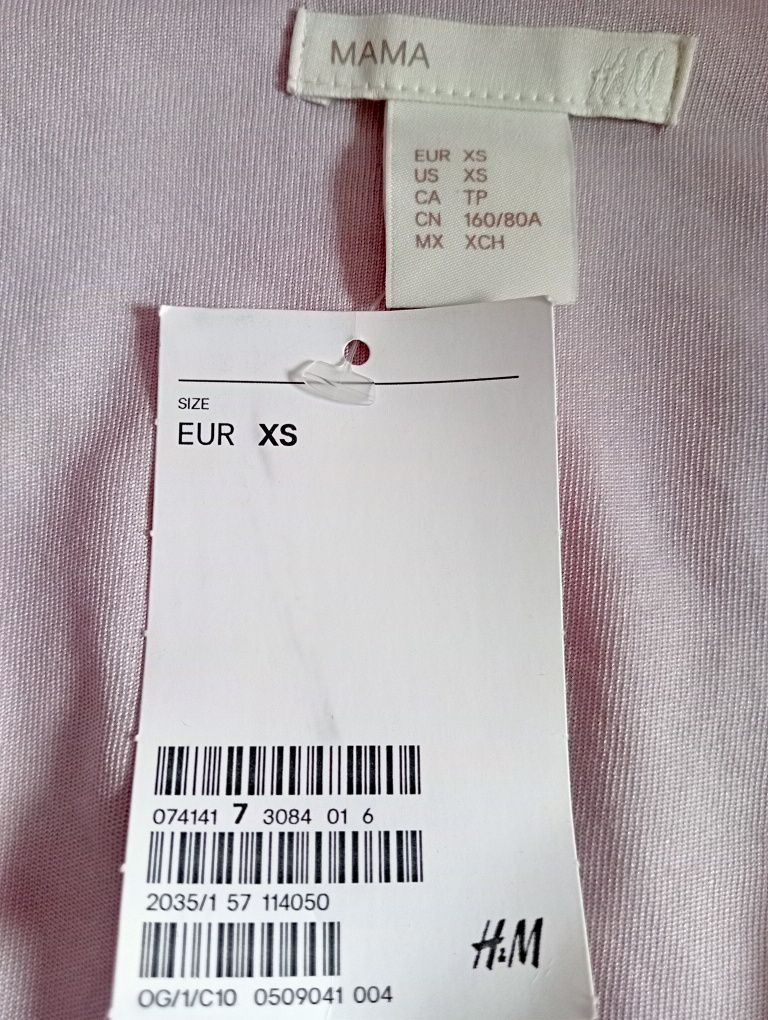 Sukienka szara, elegancka, wiązana, gumka, rozmiar XS, H&M Mama