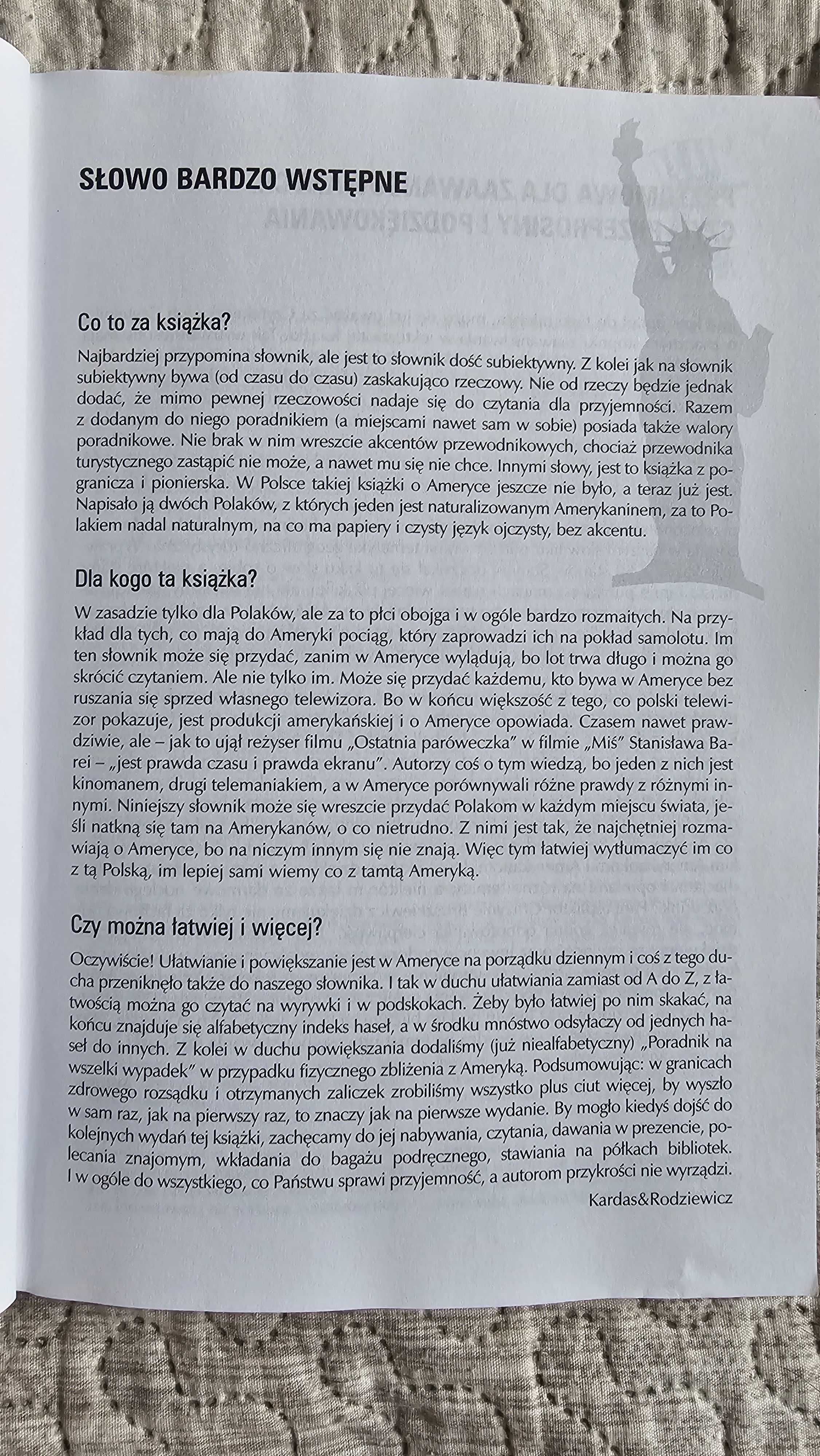 AS Ameryka dla Polaka Sławomir Kardas Dobrosław Rodziewicz SPIS
