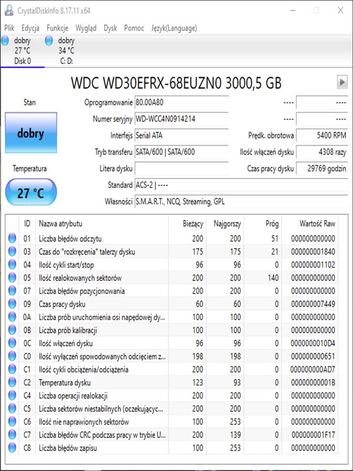 HDD 3TB WD Red 3.5"