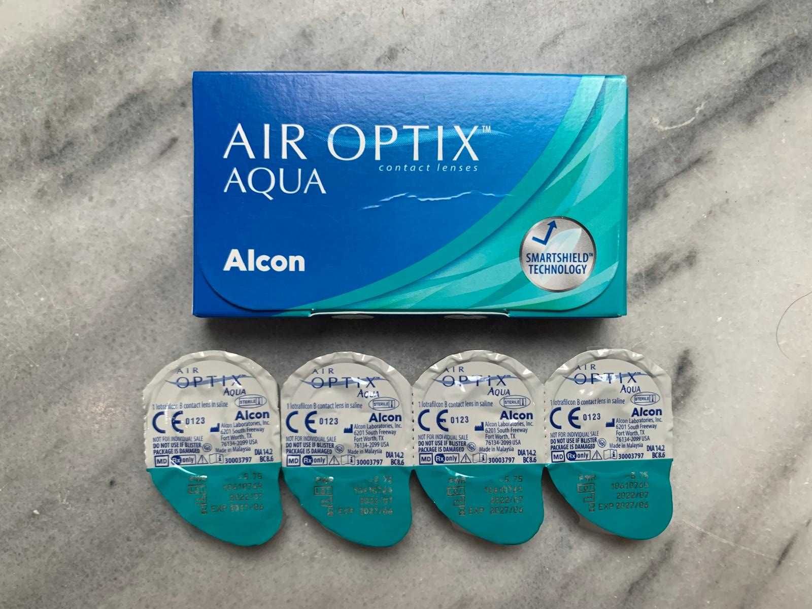 Soczewki miesięczne Air Optix Aqua silikonowo-hydrożelowe moc -5.75